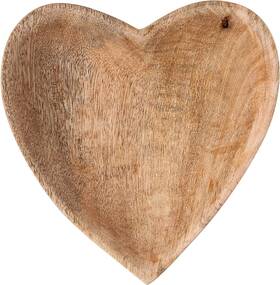 Ah0295 Bloomingville Mango Wood Heart Shaped Bowl Brown 1 Count Pack Of