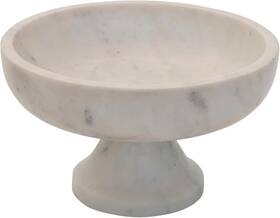 Ah1676 Bloomingville Marble Footed White Bowl