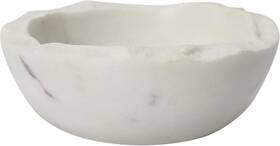 Ah2684 Bloomingville Marble Bowl With Raw Edge White Serving 4 Inch L X W 2 H