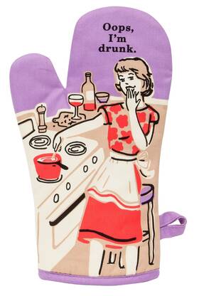 Blue Q 092657031780 Oven Mitt Oops Iftm Drunk Super-insulated Quilting Natural-fitting Shape 1