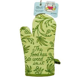 Blue Q 092657032343 Oven Mitt Kitchen Food Has Weed Bake Marijuana Mary Jane Cooking Nwt New