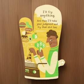 Blue Q 092657038451 Oven Mitt Kitchen I Ll Fry Anything Your Judgement Fried Food Deep Fat