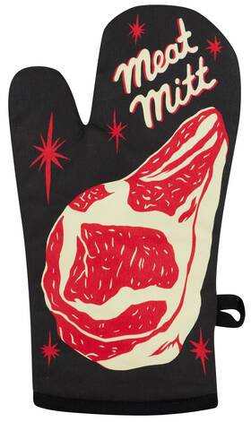 Blue Q 092657042588 Meat Mitt- Funny Oven Mitts - Cute Home Kitchen Gifts Cooking Ac