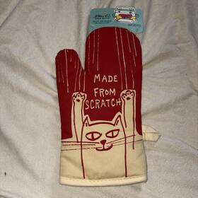 Blue Q 400003649990 Oven Mitt Kitchen Made From Scratch Cat Kitty Kitten Feline Insulated