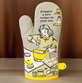 Blue Q 410007388665 Oven Mitt -droppin A New Recipe On Your Ass Humor 100% Cotton Insulated