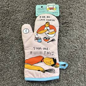 Ww140 Blue Q Brand Oven Mitt Inch 5 Pm Me I Love Cooking 7 F This 100% Cotton