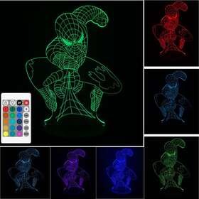 Blue Rapicca 744110543377 3d Optical Illusion Night Light Acrylic Visual Creative Led Desk Lamp Touch Con