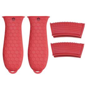 Potholder05-2 Boguish 2p-red Silicone Hot Handle Holder Cast Iron Cover Rubber Pot Sleeve He