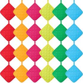 Lru-bokon-649 Bokon 24 Pcs Cotton Pot Holders For Kitchen Heat Resistant Potholders Bulk Craf