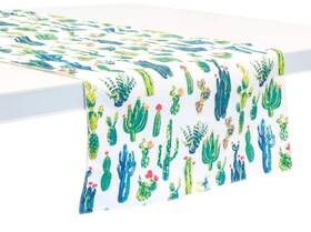 Urb19244 Boston International Cotton Table Runner 13 X 72-inches My Little Green Cactus