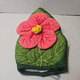 Bw-25223 Boston Warehouse Hibiscus Vintage 2002 Large Oven Mitt Trading Co. Glove