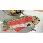 Boston Warehouse Trout Oven Mitts Pair Colourful 3d Fish 026602251237