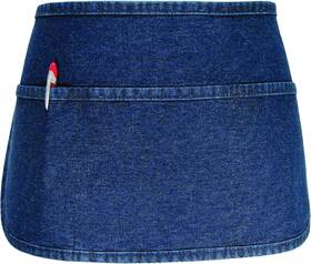 82001 Brand Fame F9rb Rounded Bottom 3 Pocket Waist Apron - Stonewashed Denim