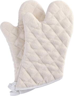 Branded 445013353355 Terry Cloth Oven Mitts Heat Resistant To 482 F 13 Inch 100% Cotton Set Of 2