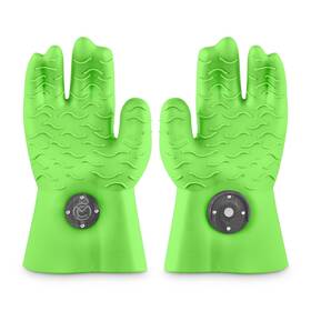 Branded 748252227591 Heat Resistant Silicone Bbq Gloves- Ergonomic Web Fit Allows Green
