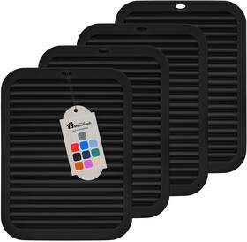 Breeze Touch 445010511529 Silicone Trivet Mats For Hot Dishes 4 Pack Pot Holders Kitchen