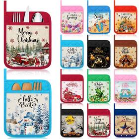 Ai-breling-1938 Breling 12 Pcs Seasonal Pot Holders With Pocket Heat-resistant Fabric Pads Hangi