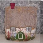 British-19th Unique Tea . Cosy Embroidery Antique Mica Silk Cottage Wool Cozy