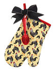 Brownlow Gift Rise Shine Oven Mitt Measuring Spoons Set Chickens Rooster New 703800052377