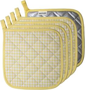 Buzhan 313107644610 5 Pcs Pot Holders For Kitchen Cotton Potholers With Great Heat Resistance Hot