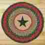 C-238 Star Earth Rugs Printed Jute Braided Chair Pads Set New