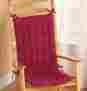 C1382 Unbranded Quilted Padded Burgundy Rocking Comfort Chair Cushion Pad Polyester 39l