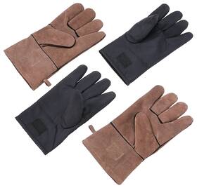 Camping Moon 589479478238 Bbq Grilling Gloves Leather Cooking Welding Q28 Brown 11 Inches Length
