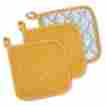 Camz32688 Dii Terry Potholder Set Of 3 Mustard Hot Pad New Kitchen Cooking Oven Mitt Mitts