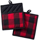 Camz37748 Dii Buffalo Check Plaid Pot Holders With Pocket Heat Resistant