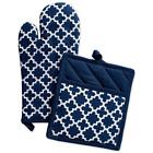Camz38484 Dii Oven Mit And Pot Holder Lattiece Blue Pioneer Women