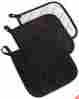 Camz75306 Excello Brio Basic Potholder 3 Pcs 7x7 100 Cotton Machine Washable Heat Resistance For Hand 738215753069