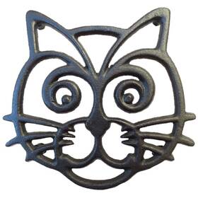 Caras Casa 865384000110 Cat Trivet - Black Cast Iron For Kitchen And Dining Table More Than One Mak