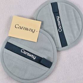 062023 Caraway Pair Of Pot Holders Gots Organic Cotton Quilted Oven Mitts Classic New