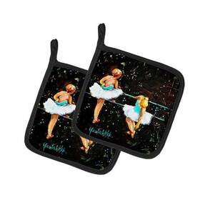 Carolines Treasures 198453224279 At Practice Ballet Pair Of Pot Holders