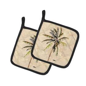 B01lwer4h2 Carolines Treasures Palm Tree Pot Holders Pair Kitchen Heat Resistant 8482pthd