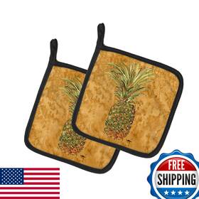 B01lweuo5w Carolines Treasures 8654pthd Pineapple Pot Holders Pair Kitchen Heat Resistant