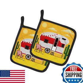 Bb5479pthd Carolines Treasures B06w2h8rw7 Retro Camper Desert Pair Pot Holders Hot Pads
