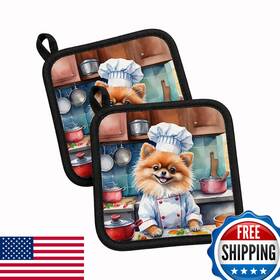 B0czy3c3kq Carolines Treasures Pomeranian The Chef Pair Of Pot