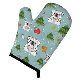 Bb5009ovmt Carolines Treasures Inch Christmas White English Bulldog Oven Mitt 1