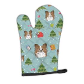 Bb5037ovmt Carolines Treasures Christmas Papillon Oven Mitt Large Multicolor