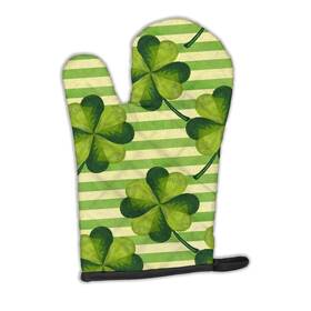 Bb7557ovmt Carolines Treasures Watercolor Shamrock Stripes Oven Mitt