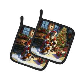 Dac4082pthd Carolines Treasures Boykin Spaniel Moments With Santa Pot Holders