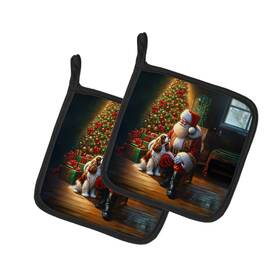 Dac4089pthd Carolines Treasures Cavalier King Charles Spaniel Moments With Santa Pot Holders