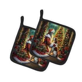 Dac4107pthd Carolines Treasures English Settter Moments With Santa Pot Holders
