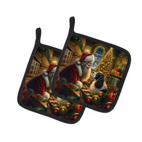 Dac4108pthd Carolines Treasures English Springer Spaniel Moments With Santa Pot Holders