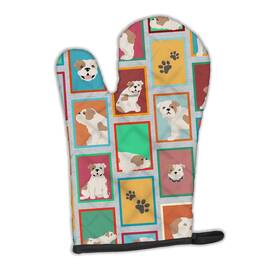 Mlm1100ovmt Carolines Treasures Lots Of Piebald English Bulldog Oven Mitt