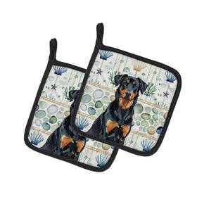 Wdk6906pthd Carolines Treasures Beauceron Coastal Sea Glass Pot Holders