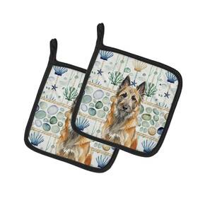 Wdk6907pthd Carolines Treasures Belgian Laekenois Coastal Sea Glass Pot Holders