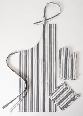 Casa De Lan Darkgrey-1apr 1om 1ph 1 Oven Mitt Potholder And Kitchen Apron Set - Durable Heat Resistant Glove Casa De Lan Darkgrey-1apr 1om 1ph 1 Oven Mitt Potholder And Kitchen Apron Set - Durable Heat Resistant Glove