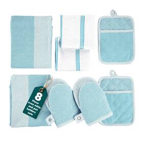 B0dg46sqc7 Casa Platino 8-piece Oven Mitts And Pot Holders Set - 500 F Heat Resistant Silicon